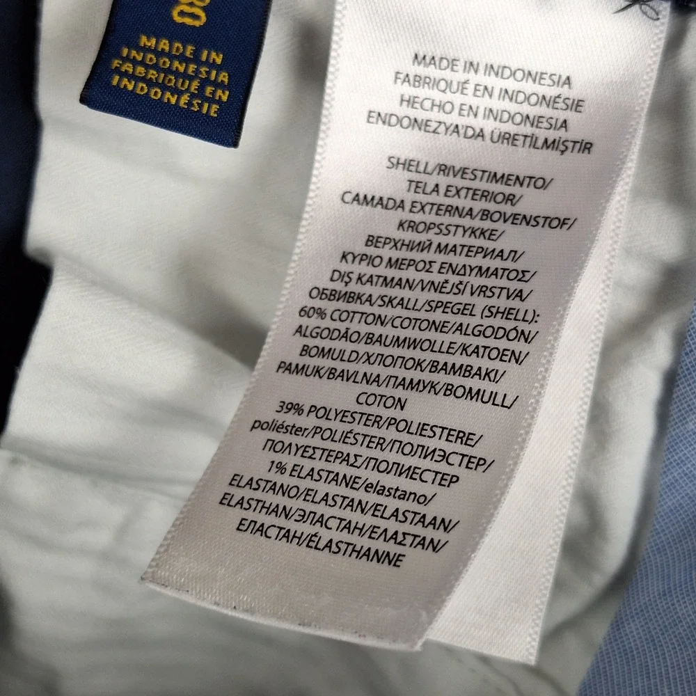 Polo Ralph Lauren Pants Mens 33x30 Navy Blue Straight Fit Preppy Chino Old Money